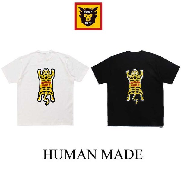 T-shirt da uomo Human Made T-shirt da uomo T-shirt Tiger Pattern On e Ba Top Tee magliette da donna nuovo arrivo 2021 G230301