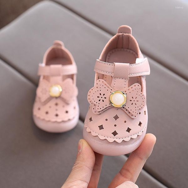 Flache Schuhe Baby Mädchen Sandale Sommer Schleife Ausgehöhlt Prinzessin Weiche Sohle 0-1 Jahre Alt 3 Kleinkind Mädchen Kleinkind