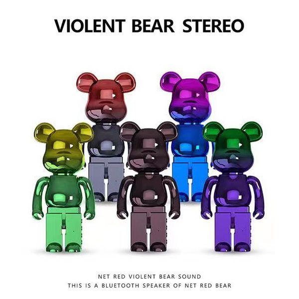 2023 Violent Bear Bluetooth Plating Models Mini Mini Desktop Ornamentos Presentes Trendy Netflix Home decoração fofa mini