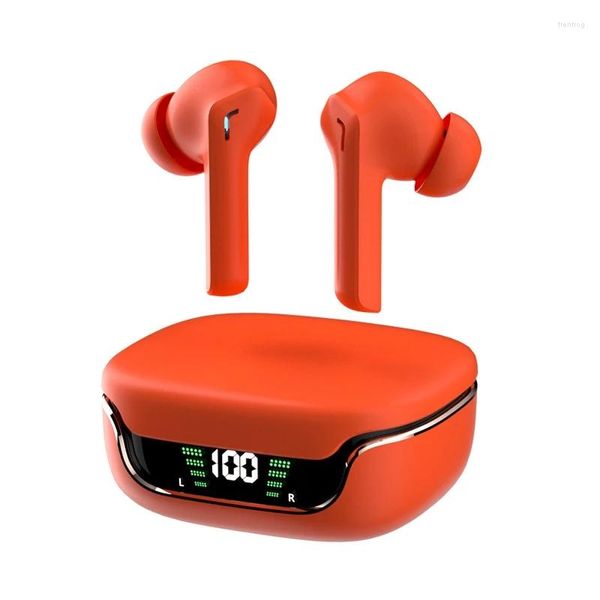 Auricolari Bluetooth 5.3 Cuffie senza fili HIFI Stereo Gaming Sport Auricolari con microfono Cuffie con cancellazione del rumore ENC
