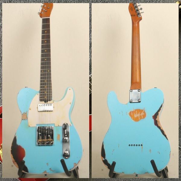 TL Blue Blue Relic Relic Electric Guitar Chrome Hardware pode ser personalizado