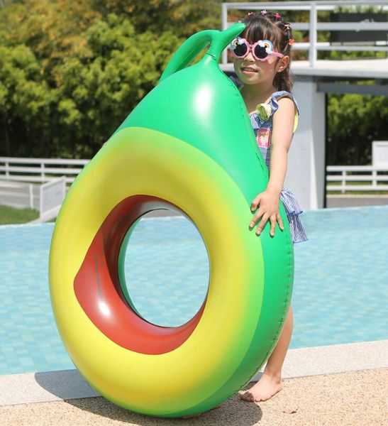 Pool Fruit Floats Flaoting avocado Galleggianti Gonfiabile Ananas Materasso Adulti bambini acqua giocattolo Pvc Lounge Chair Floating Swim ring tubi