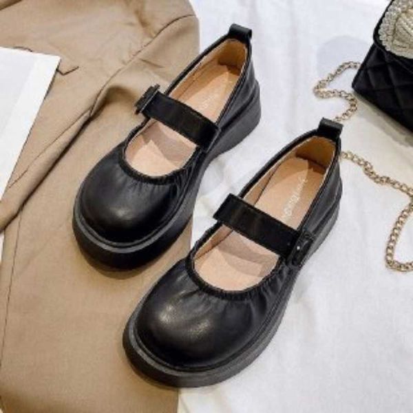 Kleid Schuhe Französisch Mode Frauen Schuh Neue Retro Weiches Leder Süße Coole Einzelne Schuh Mary Jane Schuh Frauen Dicken Boden all-match Leder Schuh L230302