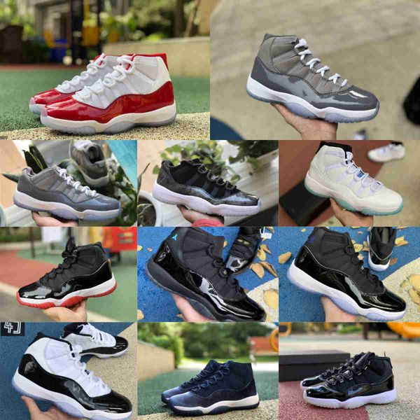Jumpman Cherry Red 11 11s High Basketballschuhe Jubilee COOL GREY Legend Blue Playoffs Bred Space Jam Gamma Blue Concord 45 Low Columbia Easter Trainer Sneakers S89