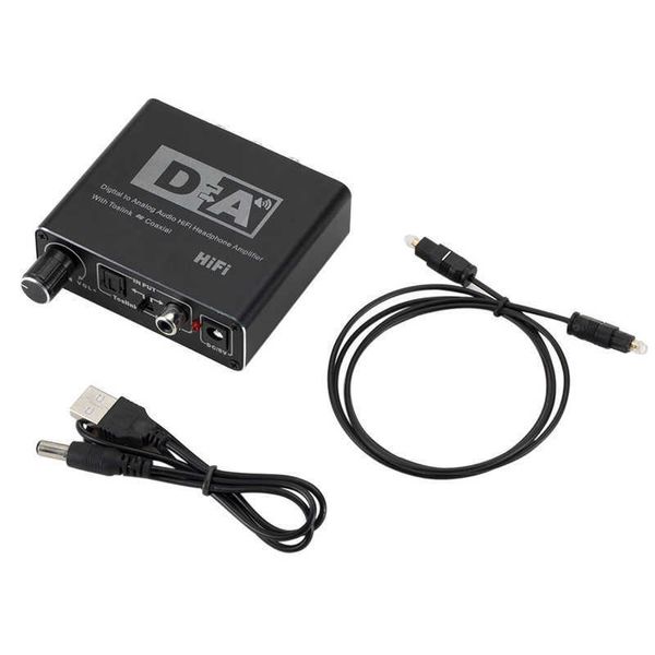 Conversor de fibra óptica Digital para analog Coaxial para 5.1 Separador de áudio de canal 3.5 Ajuste do fone de ouvido