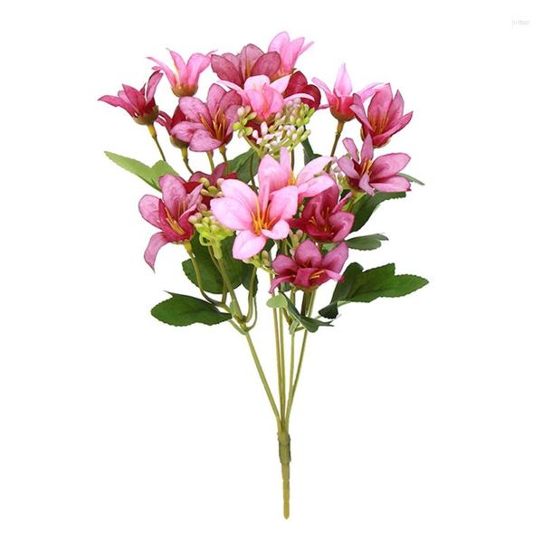 Flores decorativas Buquê de casamento realista e macia textura dê à mãe pographion adereços decoração de casa flor artificial FLOR ARTIFICIAL