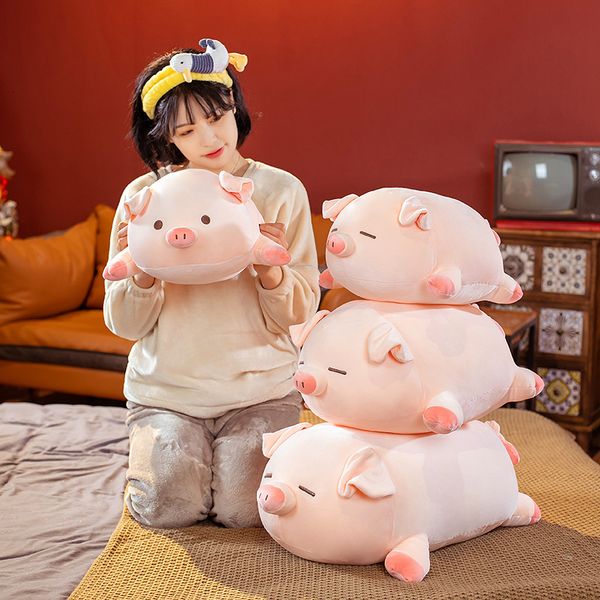 Dolls de pelúcia de alta qualidade 40/50/60cm Squishy Pig Peld Plush Peld Pig Toy Anime Pillow Soft Pillow Kids Bebê reconfortante Presente de Natal 230302