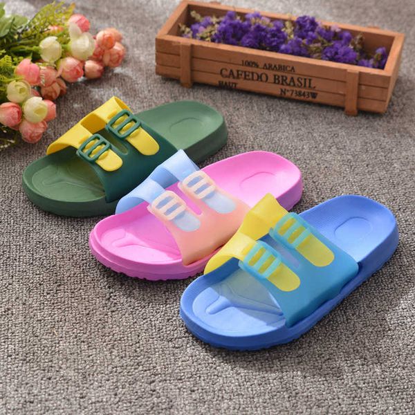 Slipper Kinder Hausschuhe Jungen Mädchen Rutschfeste Weiche Unterseite Mädchen Badezimmer Hausschuhe Sommer Mosaik Muster Schöne Baby Jungen Hause Wasser Schuhe T230302