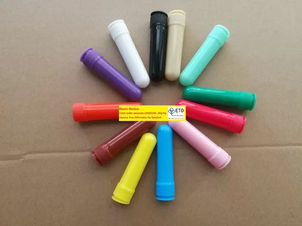 120Setslot boş burun inhaler aromaterapi burun inhaler çubukları wicks ile 12 renk