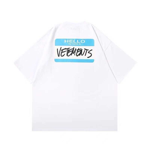 Herren-T-Shirts Hello My Name is Vetements T-Shirt Herren Gelb Damen T-Shirt VTM Tops Tee G230301 790