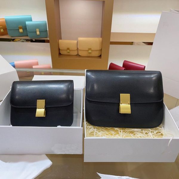 Klassische Box Luxus Designer Marke Leder Handtasche Frauen Klassische Tofu Schulter Umhängetasche Dame Grau Weiß Blau Schwarz Lila Totes 2023 Brieftasche