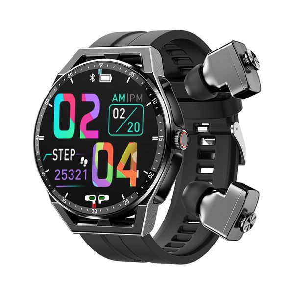 Orologio intelligente con auricolari 2 in 1 Smartwatch Fitness Tracker con auricolare tws integrato Schermo touch HD da 1,3 pollici Pedometro impermeabile Cardiofrequenzimetro Pressione sanguigna