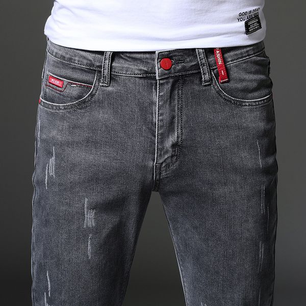 Männer Jeans Mode Hohe Qualität Stretch Casual Männer Jeans Skinny Jeans Herren Blau Schwarz Grau Denim Jeans Männliche Hosen marke Hosen 230302