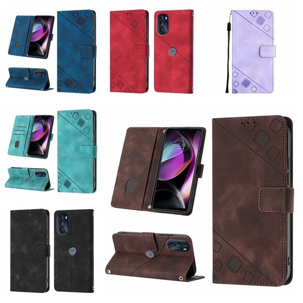 Custodie a portafoglio in pelle per moto E13 G53 Edge 2023 G Play G 5G G72 Google Pixel 7 Pro 6 6A 5G 7A Sensazione della mano Sensazione della pelle Supporto per slot per carte di credito ID Flip Cover Custodia in PU