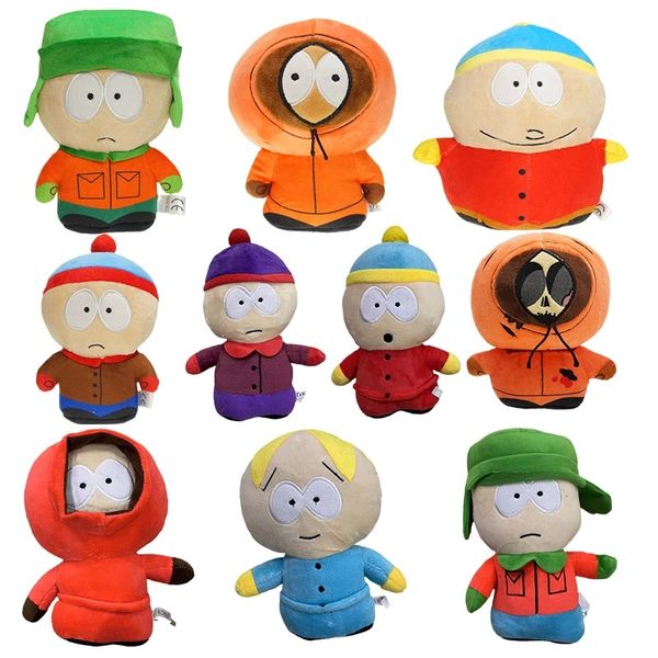 Yeni 20 cm South Park Peluş Oyuncaklar Karikatür Peluş Bebek Stan Kyle Kenny Cartman Peluş Yastık Peluche Toys Çocuk Doğum Günü Hediyesi LT0035