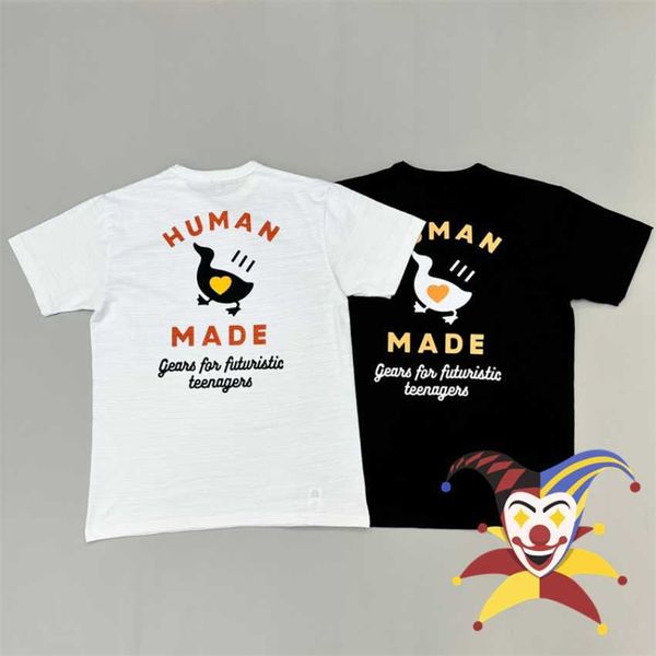 T-shirt maschile Slub Cotton Human Made Magliette uomini Du Print T-Shirt Top-Hop Top Tees G230301