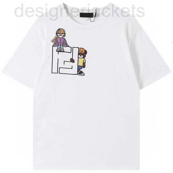 Herren T-Shirts Designer Sommer Neue F Bär Mädchen gestickte Buchstaben Unisex Kurzarm T-Shirt BTBI