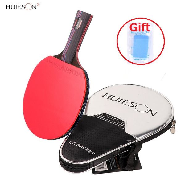 Racchette da ping pong Huieson Nano Fibra di carbonio 9.8 Racchette da ping pong Lama Potente Pips-in Rubber Pingpong Paddle Competition Level Ping Pong Bat 230302