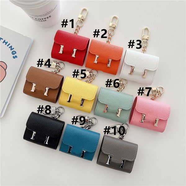 Designer Luxury Wireless Bluetooth Accessories Case Case Solid Color Brand Корпус для наушников, подходящий для AirPods1/2 Generation