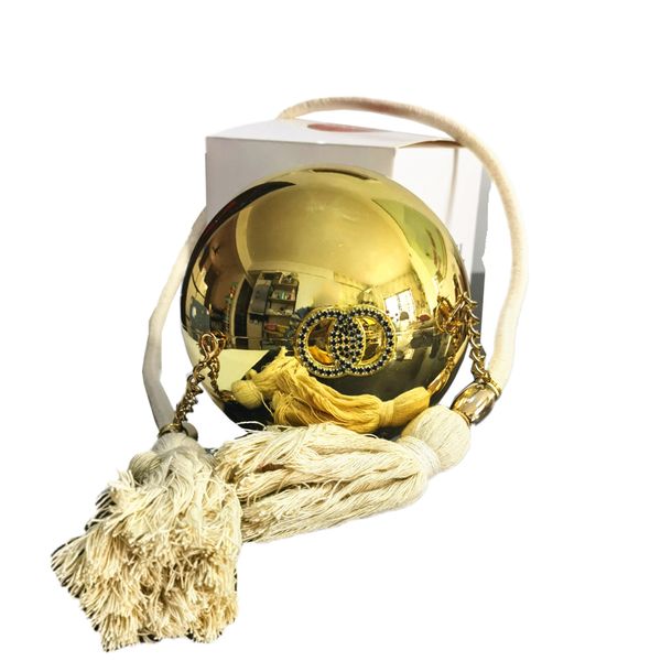 COCO Goldene Perlenparfüm Abendtaschen Ovale Quasten Umhängetasche Die Einkaufstasche Show Limited Edition Luxusdesigner Schulterhandtaschen Damen Damen Umhängetasche Eimer Geschenk