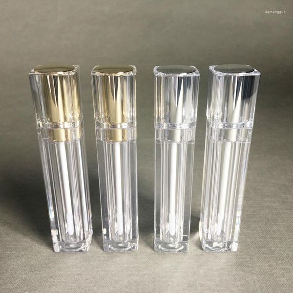 Bottiglie di stoccaggio Contenitori per imballaggio in plastica per lucidalabbra da 8 ml Contenitori per imballaggio per trucco quadrati trasparenti liquidi ricaricabili