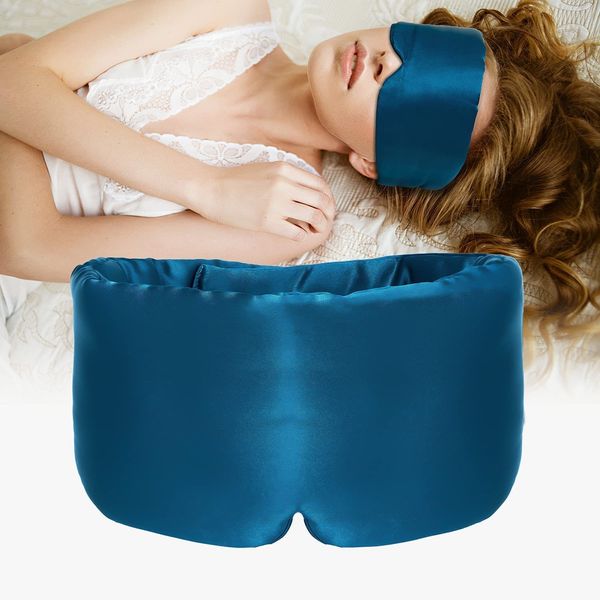 Fornitura per la cura dell'orecchio Maschera per dormire in seta di gelso al 100% Copertura per gli occhi grande Maschera per dormire per il viso Benda per occhi morbida Blackout Blindfold Eyeshade Benda per dormire 230301