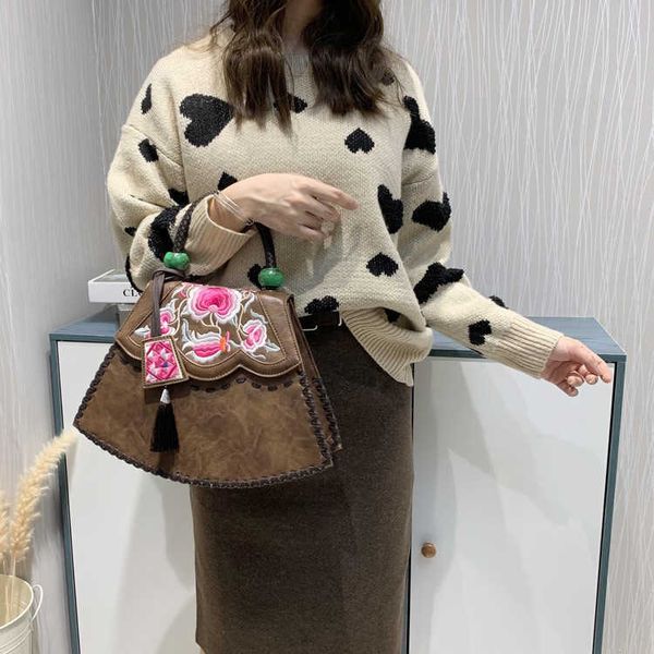 Totes Bag borse borse Donna Nuovo ricamo in stile cinese con borsa da donna a spalla singola Cheongsam Messenger portatile