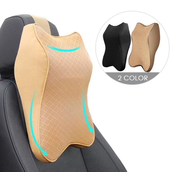 Sitzkissen Auto Kopfstütze und Nackenkissen Memory Foam Lendenkissen Kissen für alle Jahreszeiten Ergonomie Schmerzlinderung