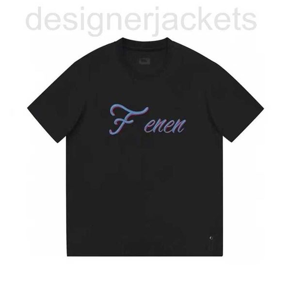 Camisetas masculinas Designer de verão Novo bordado tridimensional de bordados tridimensionais sobrepostos de duas cores Awdf de manga curta