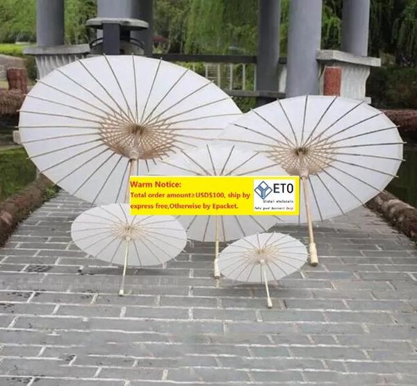 2018 Parasols de casamento de noiva Branco guarda -chuvas Chinese Mini Craft Umbrella 4 Diâmetro guarda -chuvas de casamento para atacado