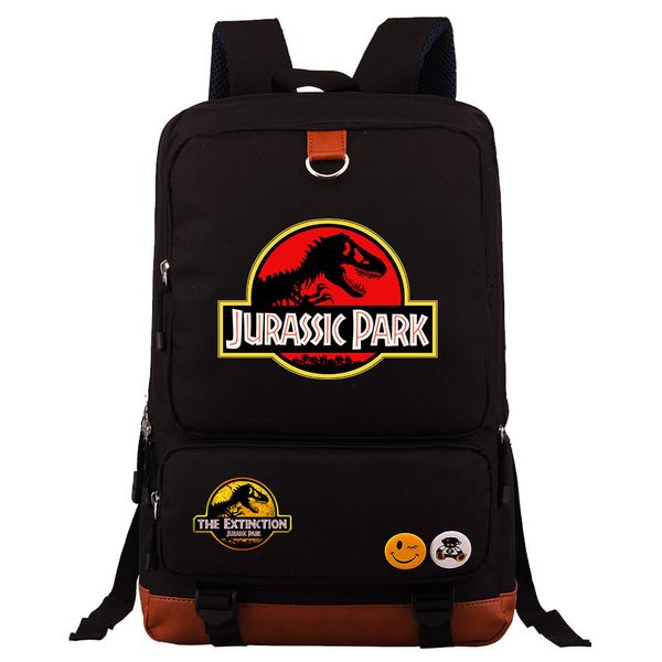 Mulheres da bolsa escolar Aventura de moda Dinosaur Jurassic Park World Backpack Boy Bagpack Girl Book Bags