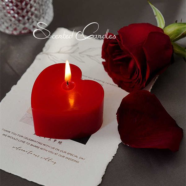 Proposta romantica profumata per San Valentino, matrimonio, compleanno, decorazione, accessori, candela per aromaterapia a forma di cuore