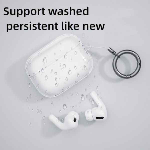 Para AirPods Pro2 Acessórios de fone de ouvido Bluetooth Capa protetora Apple Caixa de carregamento sem fio Capa sólida dividida Pro Capa de orelha de 2ª geração tpu Soft shell