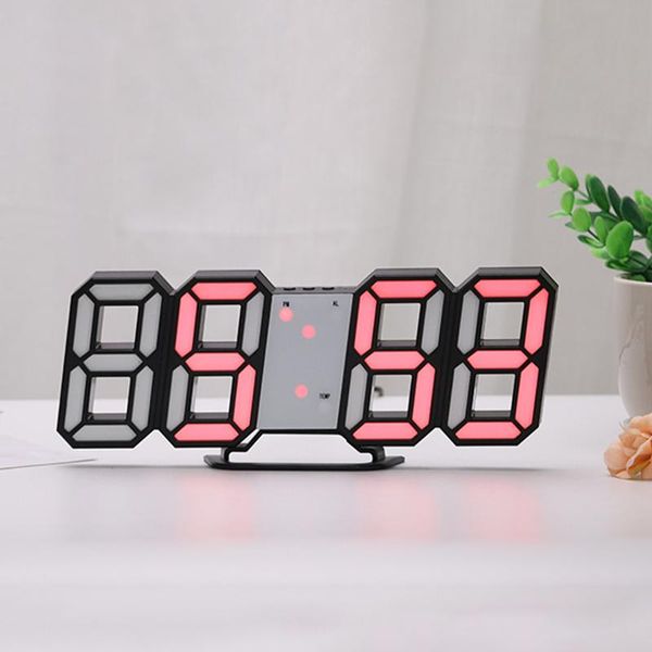 Relógios de parede Yefui LED Digital Clock Data Hora da temperatura da noite da luz da noite pendurada Desktop para decoração de casa para decoração