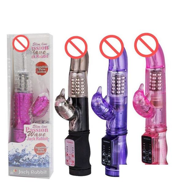 Andere Gesundheitsschönheitsartikel Y Dolphin 12 Modi Kaninchen Gspot Vibrierender Rotationskörper Masr Vibrator Frauenspielzeug ADT-Produkte J1112 Drop DHU01