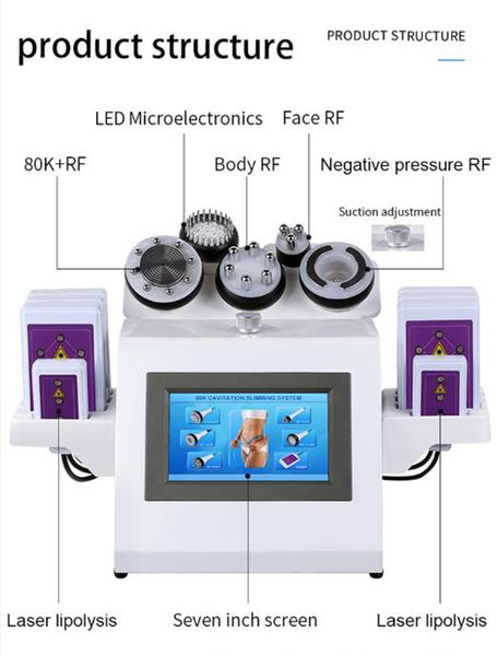 Articoli di bellezza Cavitazione 80k rf dimagrante rimozione cellulite laser 6 in 1 cavitazione ultrasonica 40k macchina per il rimodellamento del corpo più di 10 pezzi ordine