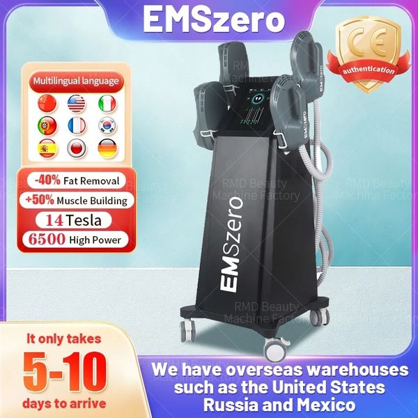 Attrezzatura RF Popolare HI-EMT 4 Maniglie 14 Tesla Costruisci Muscolo Brucia Grasso DLS-EMslim NEO EMSzero Macchina per la stimolazione della bellezza