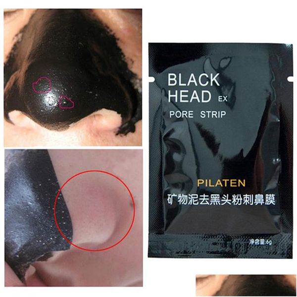 Diğer Cilt Bakım Araçları Pilaten Yüz Mineralleri Burun Siyah Head Maskesi Gözenek Temizleyici Siyah Kafa Ex Strip Bırak Teslimat Sağlığı Güzellik Dhay5