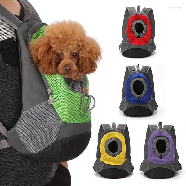 Capas de assento de carro de cachorro Pet Pet Transporting Transportador Backpack Puppy Mesh Bolsa de viagem portátil para pequenos gatos e cães duplos deveriam