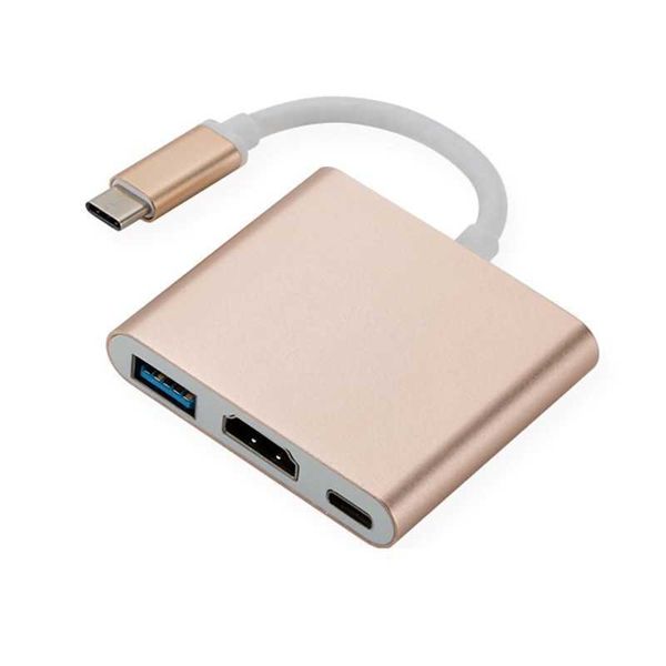 Adaptador USB tipo C Hub HDMI Compatível em 4K Suporte Samsung Dex Modo USB-C Dock com PD para MacBook Pro/Air 2021