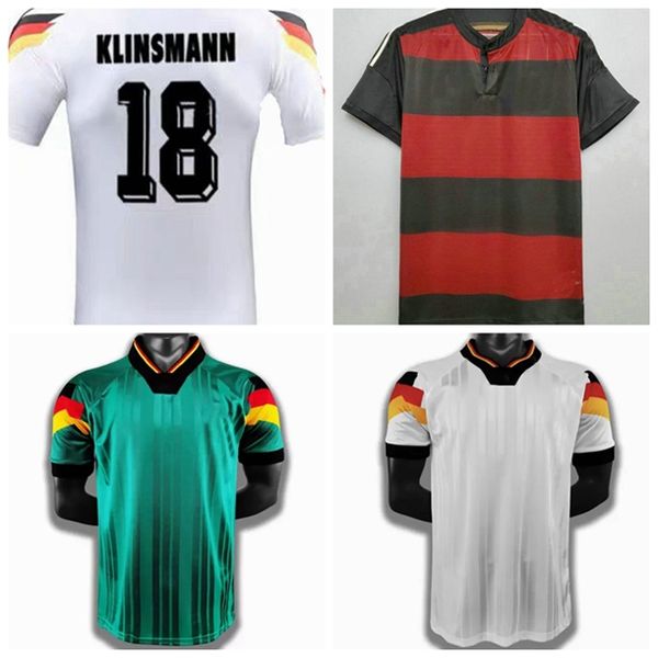 TOP ALEMANIA 1988 1990 1992 retro camisas de futebol vintage clássico Matthaus Voller Riedle Klinsmann camisetas 88 90 92 futbol jersey camisa de futebol 2006