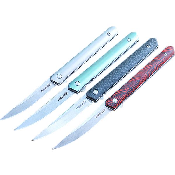 Top Qualität M6701 Flipper Klappmesser D2 Stone Wash Klinge CNC G10/Kohlefaser/TC4 Titanlegierung Griff Kugellager Schnell öffnen EDC Taschenmesser