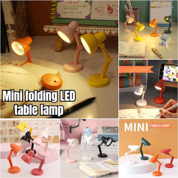 Lâmpadas de mesa LED Mini livro Light FoldableTable Lâmpada de leitura para casa Notebook para casa Laptop Laptop Luzes de proteção contra os olhos