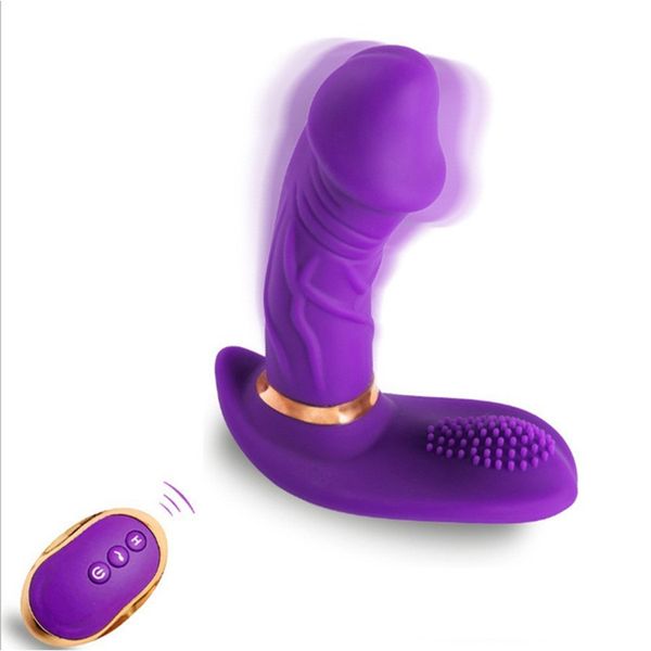 Estimulação e vibração feminina Pênis falso controle remoto sem fio, usando masturbador de giro, casais compartilhando vibrador, produtos de sexo adulto zd131