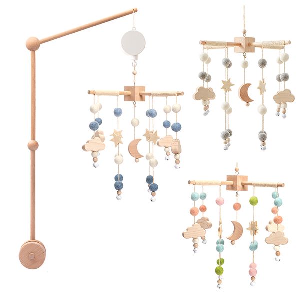 Rasseln Mobiles Baby Rassel Spielzeug 012 Monate Holz Mobile Auf Dem Bett Geboren Spieluhr Bett Glocke Hängen Spielzeug Halter Halterung Kleinkind Krippe Junge Spielzeug 230303