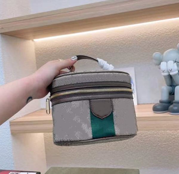 Borsa per cosmetici da donna di alta qualità di alta qualità Borse per trucco in vera pelle G scatola per trucchi grande borsa da viaggio per organizer da viaggio borsa da toilette L 20 cm 8989