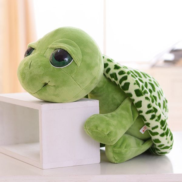 20 cm kawaii pluxus brinquedo fofo bebê super verde olhos grandes olhos de tartaruga de tartaruga de tartaruga de tartaruga de pelúcia para bebê brinquedo para crianças brinquedos de crianças brinquedos