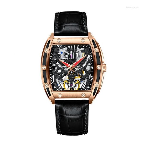 Relógios de pulso Guanqin Men Luxury Watch Mens Relógios automáticos