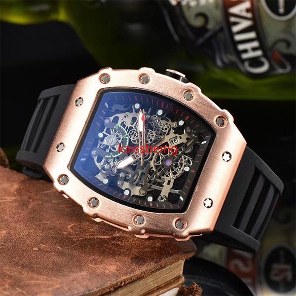 Relógio de negócios de lazer masculino e feminino com pulseira de silicone relógio de quartzo esportivo cronógrafo masculino