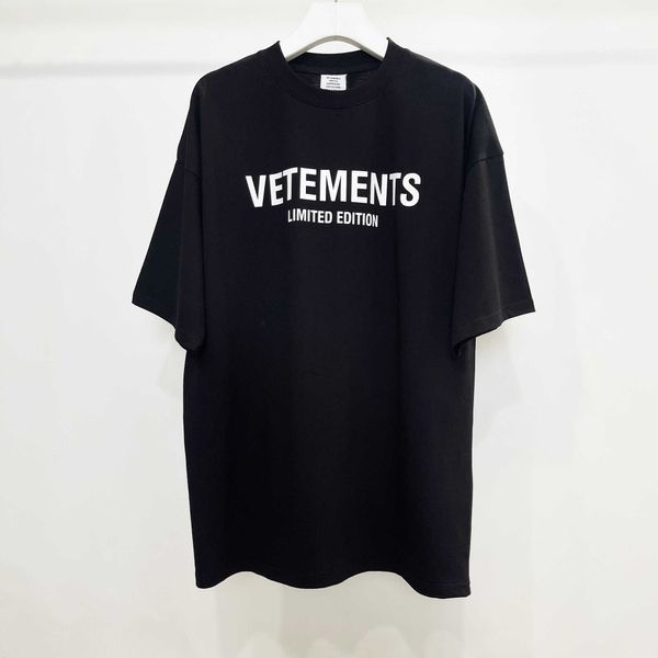 Мужские футболки высокого качества Vetements Модная футболка Мужская одежда с единорогом Женские футболки слегка большего размера VTM с коротким рукавом Мужская одежда 881